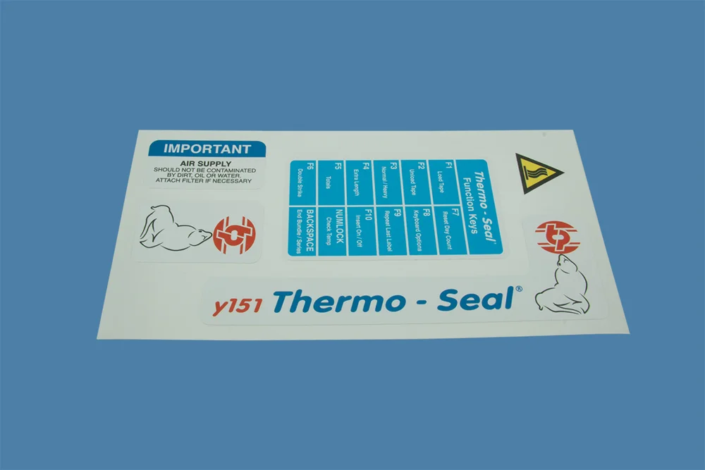 Thermopatch SPA47211 machine decal set